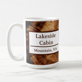 Taza De Café Alquiler de vacaciones de personalizado de Log Air