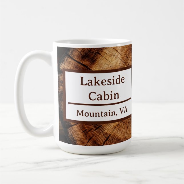 Taza De Café Alquiler de vacaciones de personalizado de Log Air (Izquierda)