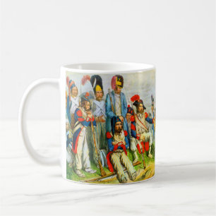 Taza De Café alrededor de 1796 soldados de Napoleón