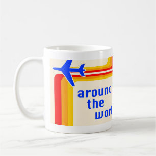 Taza De Café alrededor del mundo : rayas retro