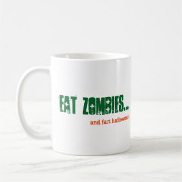 Taza De Café Alt Eat Zombies y Fart Halloween Emo Gótico Verde