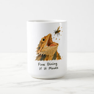 Taza De Café Alta cocina si se mueve Arte de dragón barbudo