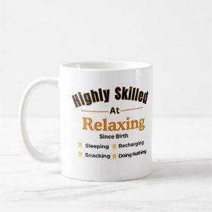 Taza De Café Altamente Habilidoso en Relajarse Cita Divertida d