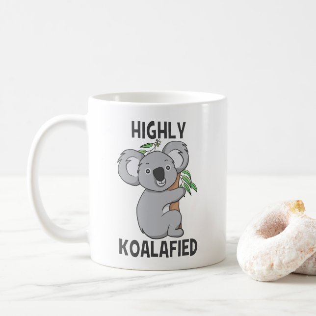 Taza De Café Altamente Koalafied Koala (Con donut)