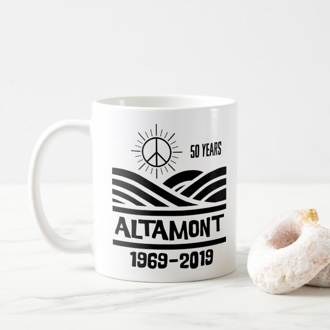 Taza De Café Altamont Speedway 1969-2019 50º Aniversario (Con donut)