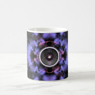 Taza De Café Altavoz musical de fondo morado