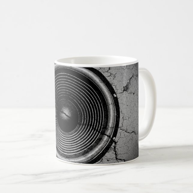 Taza De Café Altavoz musical en una pared rota (Anverso derecho)
