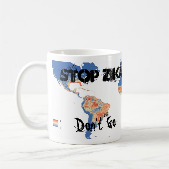 Taza De Café Alto al Zika / Apoyo a la investigación Mug por Ro (Izquierda)
