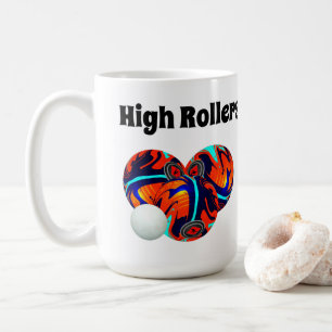 Taza De Café Altos rollos de bolos de césped, tazón de café