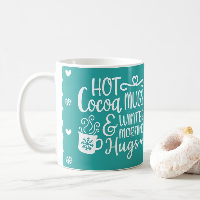 Taza De Café Alucinaciones de nieve de vacaciones entretenidas (Con donut)
