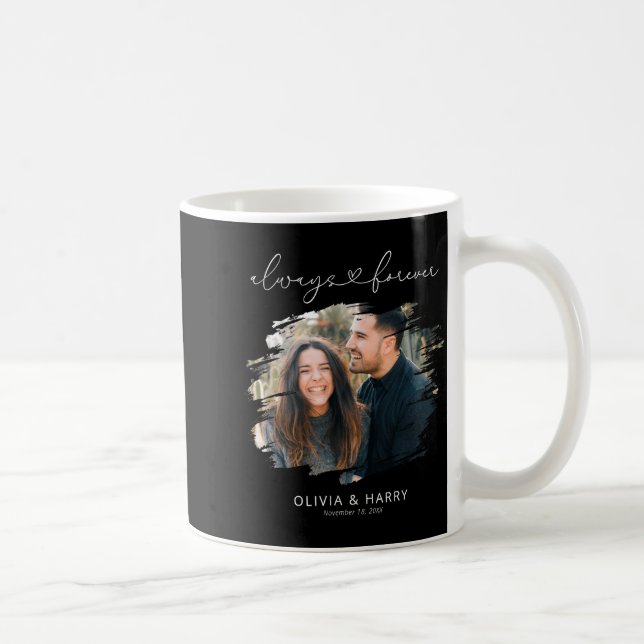 Taza De Café Always And Forever Couple Photo  (Derecha)