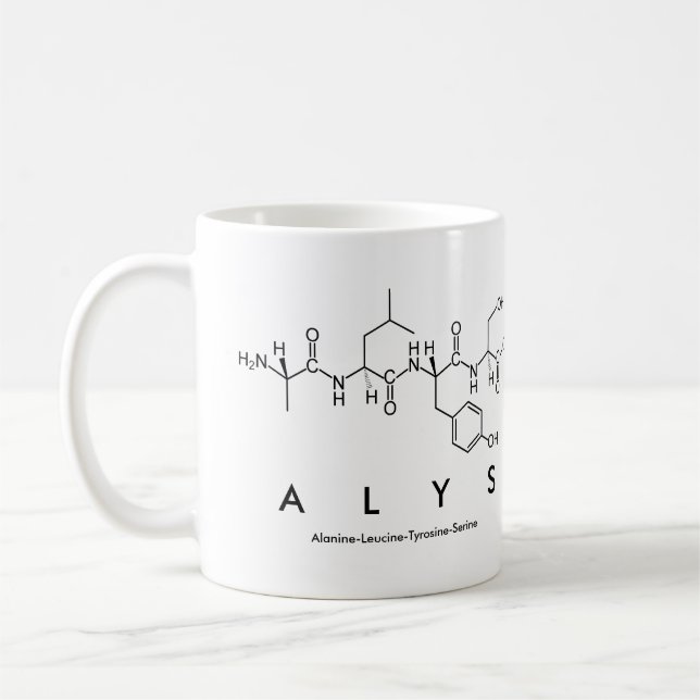 Taza De Café Alys peptide name mug (Izquierda)