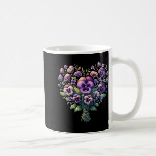 Taza De Café Alzheimer Pandora Floral Púrpura Dementia Alzheime