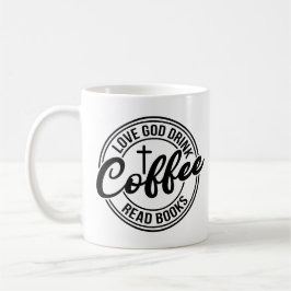 Taza De Café Ama a Dios Bebe Café Lee Libros