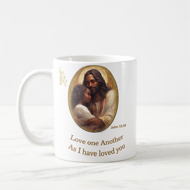Taza De Café Ama a otros versículo de la Biblia (Izquierda)