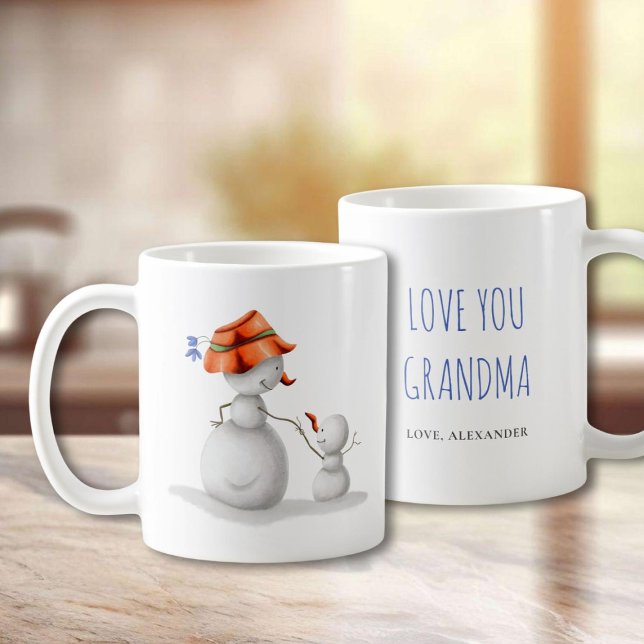 Taza De Café Ama Abuela Cute Snowman (Subido por el creador)