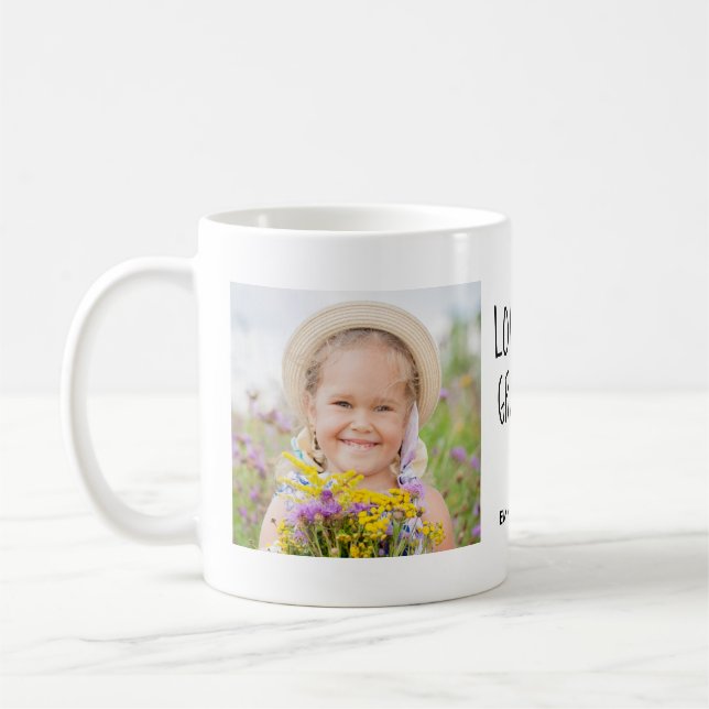 Taza De Café Ama Abuelo | Dos textos manuscritos fotográficos (Izquierda)