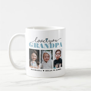Taza De Café Ama Abuelo/Grampa/Otro café de 3 fotos