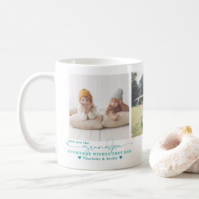 Taza De Café Ama Abuelo | Tres Collages de fotos (Con donut)