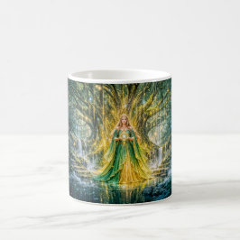 Taza De Café Ama bajo el Árbol del Mundo – Magia de Fantasía Ar