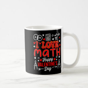 Taza De Café Ama las Matemáticas Feliz Día de San Valentín Prof