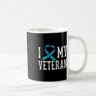 Taza De Café Ama Mi Veterana Cinta Verde azulada Idea De Regalo