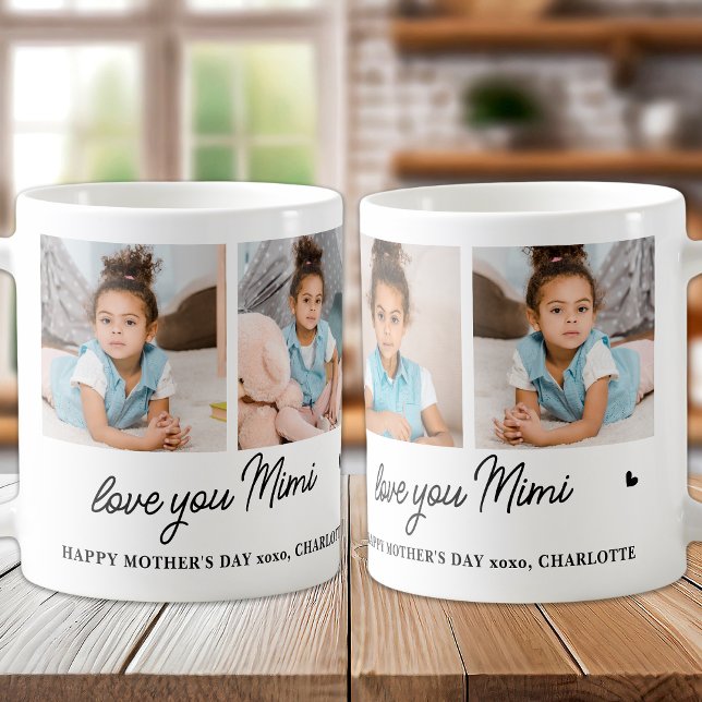 Taza De Café Ama Mimi Personalizado Abuela moderna y sencilla 4 (Subido por el creador)