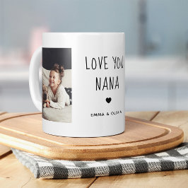 Taza De Café Ama Nana | Dos textos manuscritos fotográficos