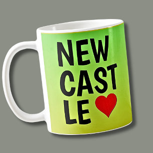 Taza De Café Ama NEWCASTLE (o envía un mensaje de texto) Corazó