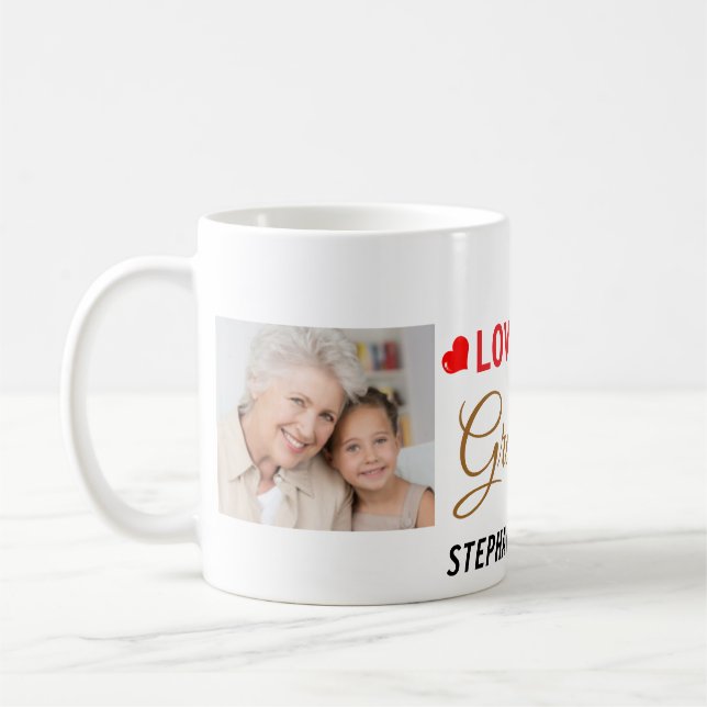 Taza De Café Ama personalizada Abuela 2 Foto (Izquierda)