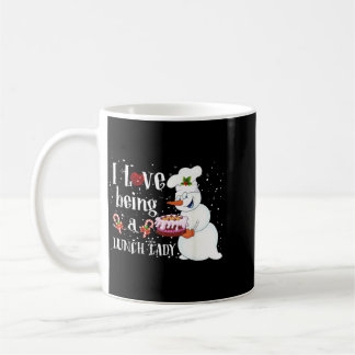 Taza De Café Ama Ser Un Muñeco de Nieve Señora del Almuerzo Nav