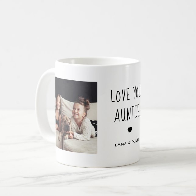 Taza De Café Ama Tía | Dos textos manuscritos fotográficos (Anverso izquierdo)