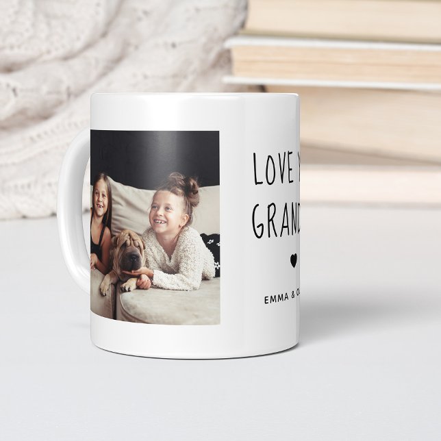 Taza De Café Ama tu abuela | Dos textos manuscritos fotográfico (Subido por el creador)