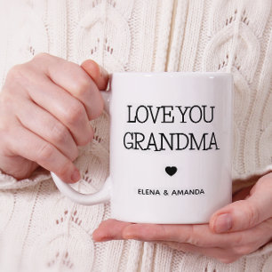 Taza De Café Ama tu abuela   Texto manuscrito de la foto