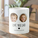 Taza De Café Ama tu DAD Personalizado de foto cara personalizad<br><div class="desc">Muéstrale a tu padre lo mucho que significa para ti con esta taza personalizado personalizada "Love You DAD". Con una foto de su elección, este regalo reflexivo y reconfortante es perfecto para cualquier ocasión —ya sea el Día del Padre, su cumpleaños o simplemente porque. La cerámica de alta calidad está...</div>