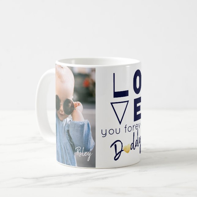 Taza De Café Ama tu papá Twin Photo (Anverso izquierdo)