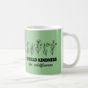 Taza De Café Amabilidad extendida como flores silvestres