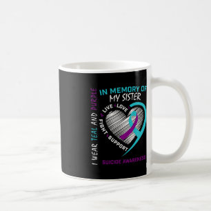 Taza De Café Amado Uno En Memoria De La Conciencia Del Suicidio