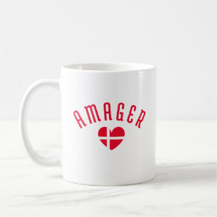 Taza De Café AMAGER Dinamarca Heart