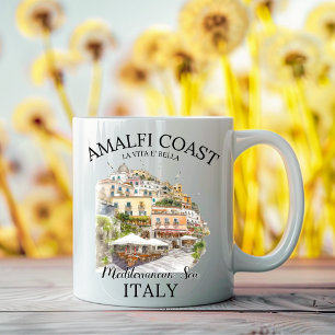 Taza De Café Amalfi Coast Vintage Poster Style