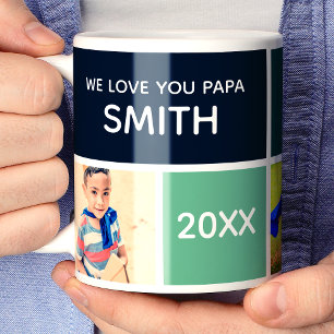 Taza De Café Amamos Papá Foto Personalizada Customizada