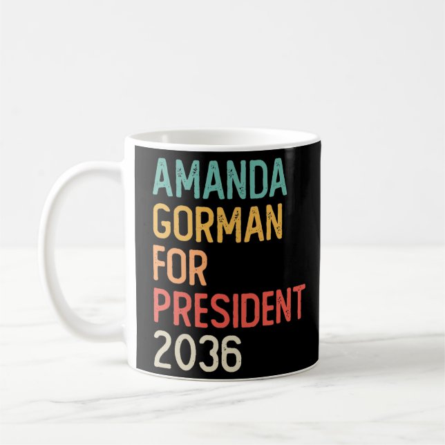 Taza De Café Amanda Gorman para presidente 2036 (Izquierda)