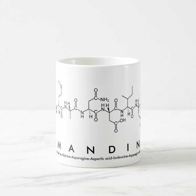 Taza De Café Amandine peptide nombre mug (Centro)