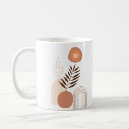 Taza De Café Amanecer Botánico Moderno | Vibraciones Positivas 