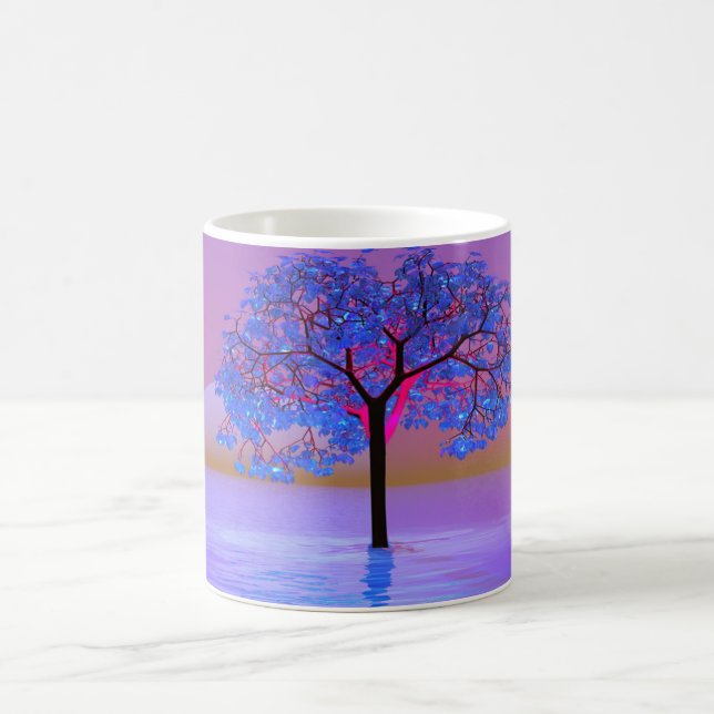 Taza De Café Amanecer de árbol (Centro)