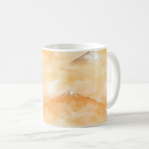 Taza De Café Amanecer de Golden Dawn sobre el Monte Fuji – Acua