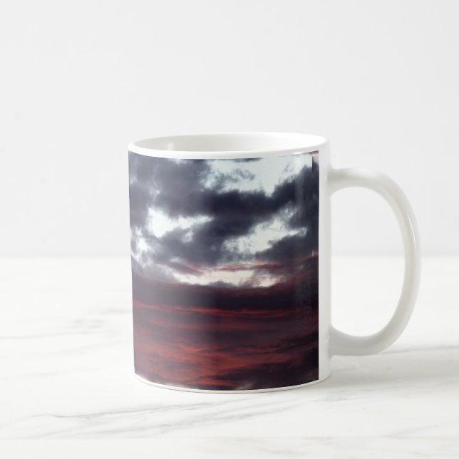 Taza De Café Amanecer de los Alpes de Montaña Suiza (Derecha)