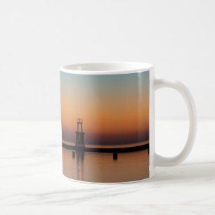 Taza de café Amanecer del Faro de North Ave