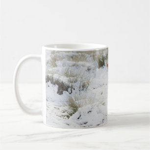 Taza De Café Amanecer pequeño lindo en la nieve de invierno 1 #