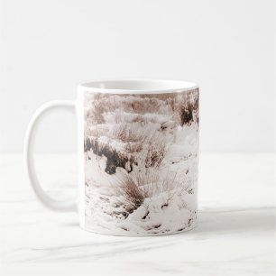 Taza De Café Amanecer pequeño lindo en la nieve de invierno 3